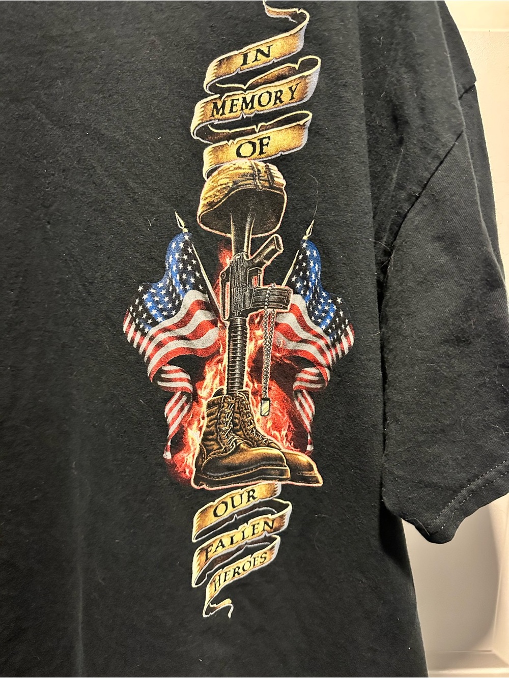 Home Of The Free Because Of The Brave Patriotic Graphic T-Shirt - Picture 4 of 7